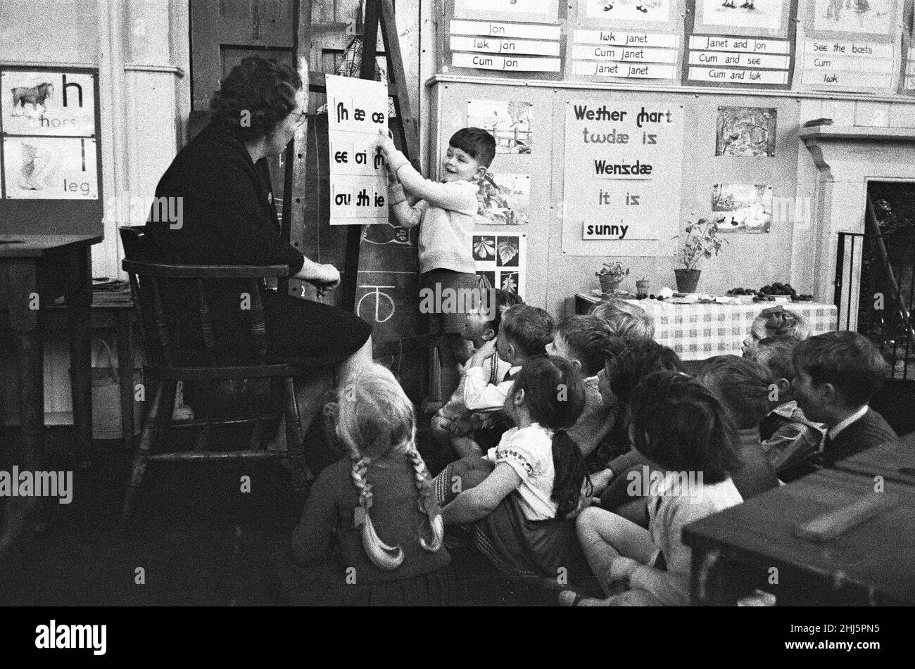 Pupils at Roxeth Primary School, Harrow, being taught English pronunciation using the Clearspell