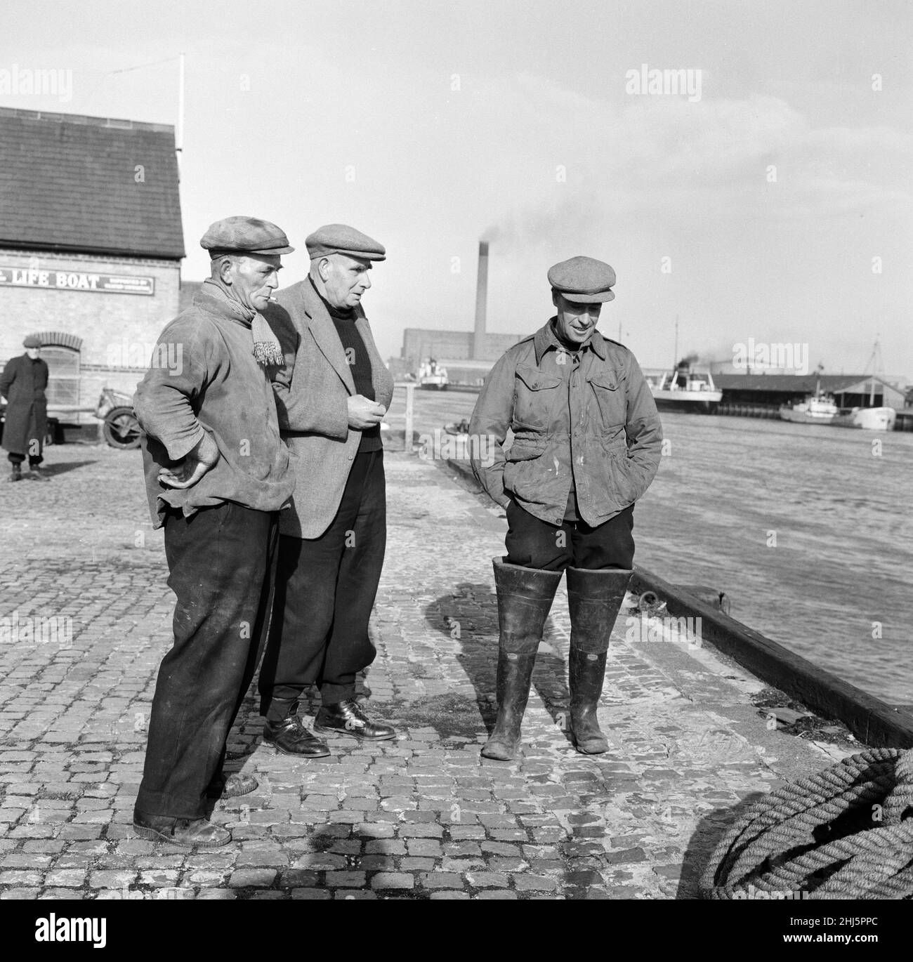 Great Yarmouth and Gorleston Lifeboat crew. 6th November 1959 Stock