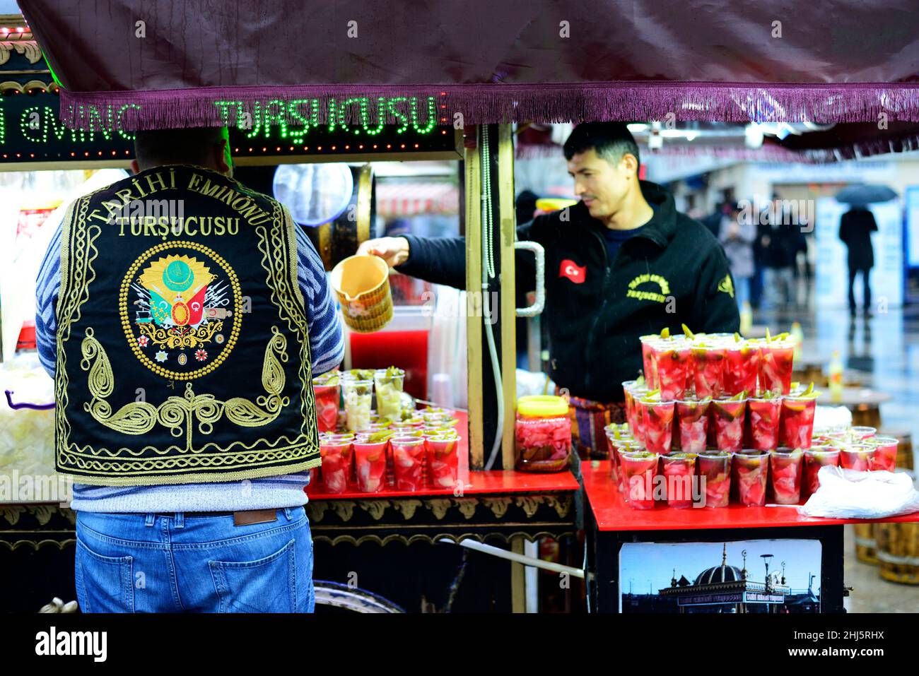 Turkish pickle juice served as an traditional to the popular Mackerel fish