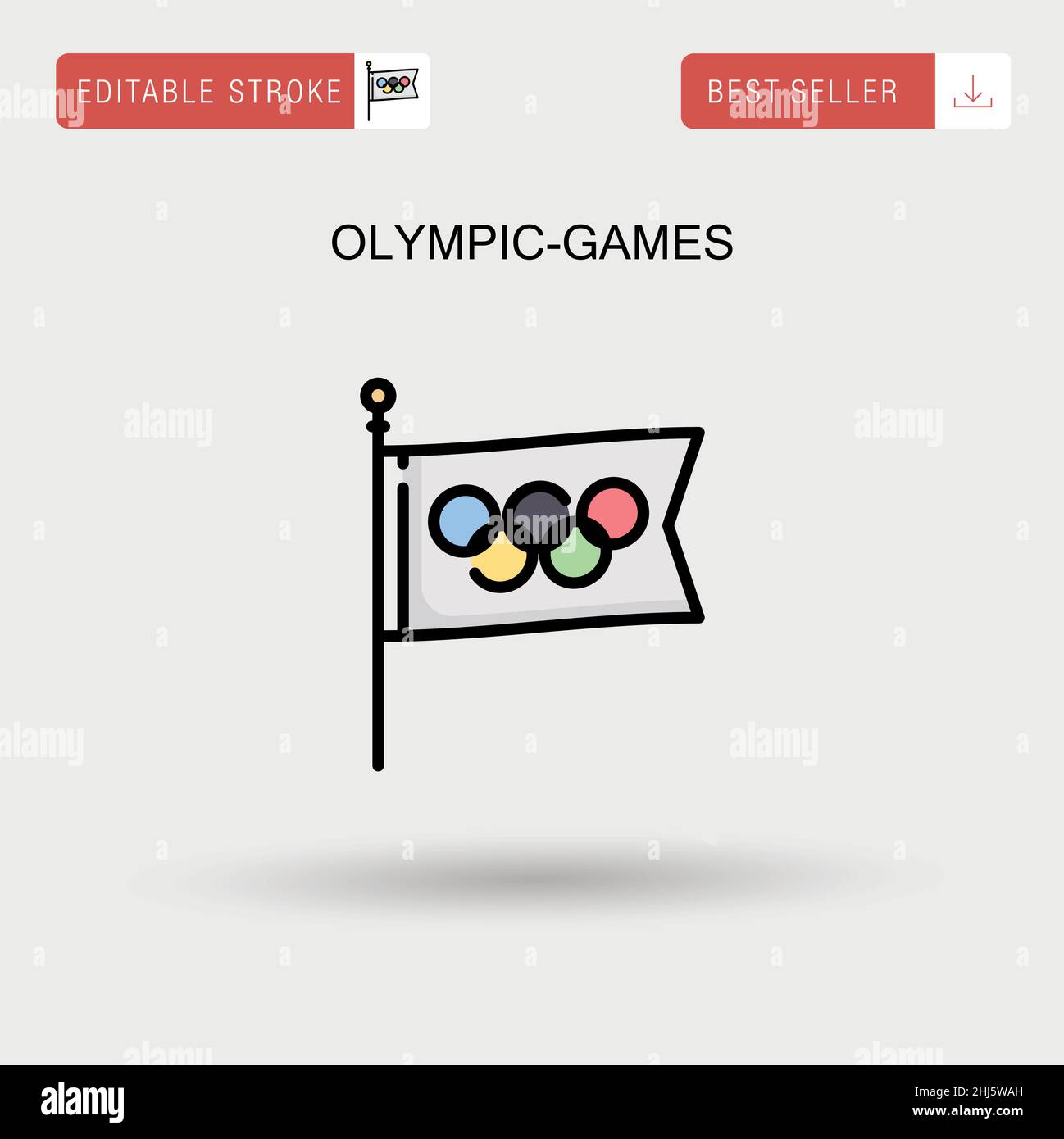 Olympic-games Simple vector icon. Stock Vector