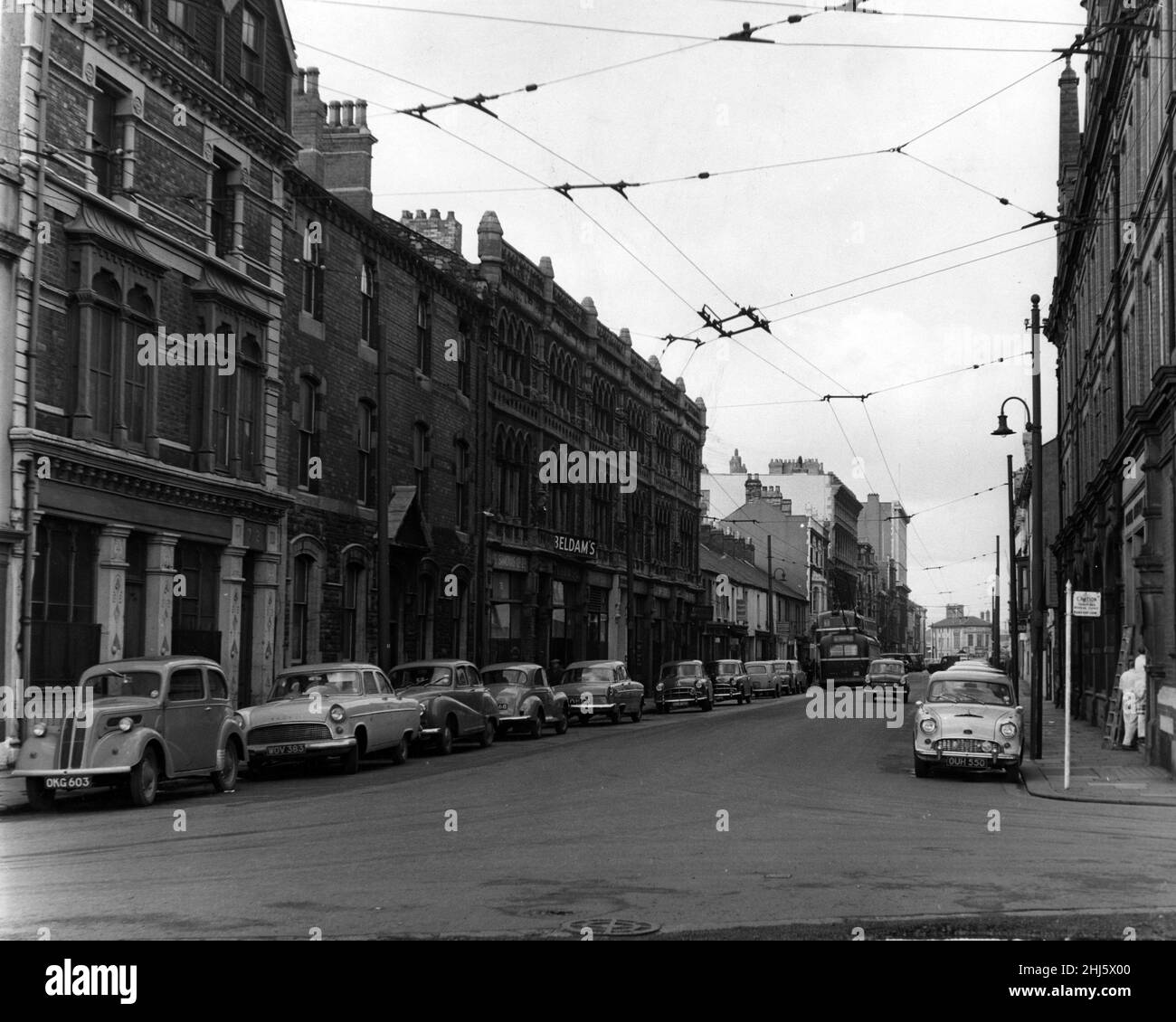Cardiff street scene Black and White Stock Photos & Images Alamy