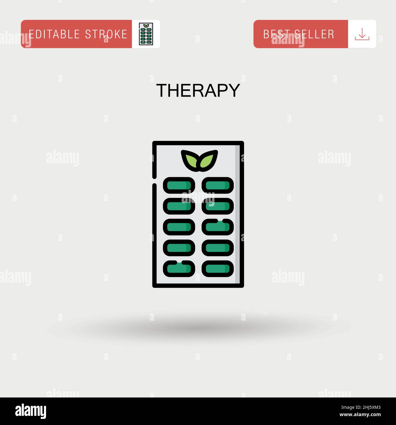 Therapy Simple vector icon. Stock Vector