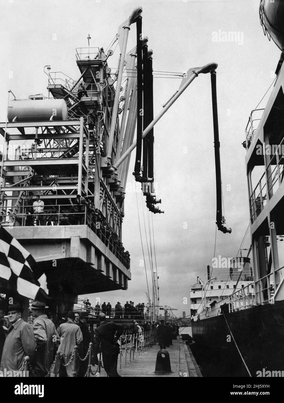 View of the new Tranmere Oil terminal, constructed on the River Mersey