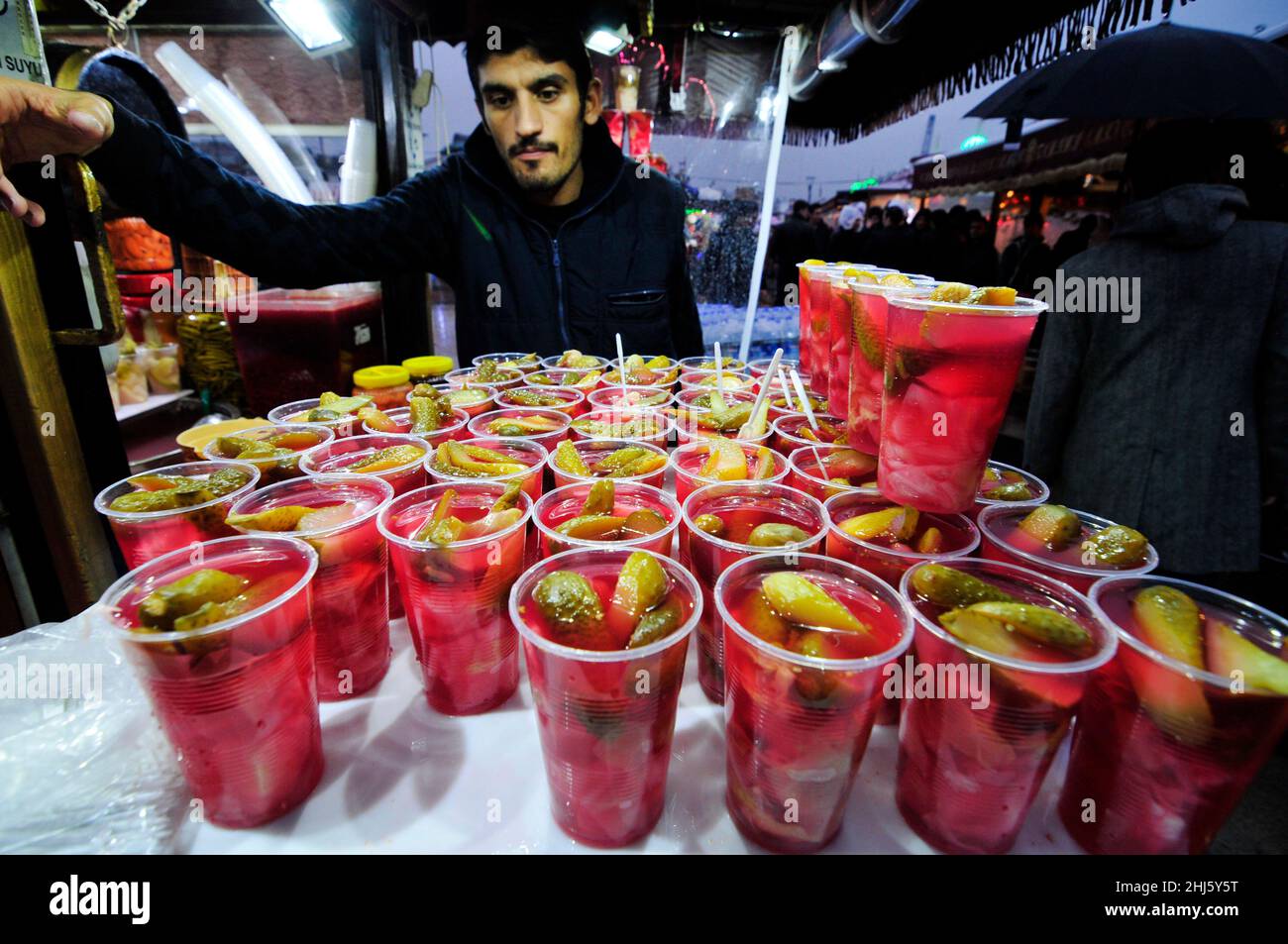 Turkish pickle juice served as an traditional to the popular Mackerel fish