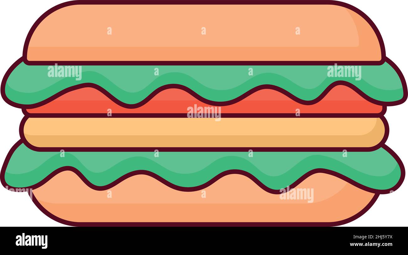 ham sandwich illustration Stock Vector Image & Art Alamy