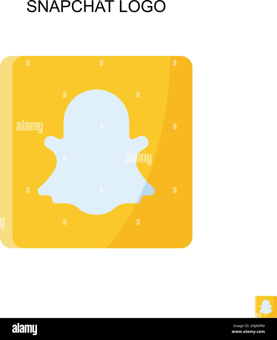 Snapchat logo Simple vector icon. Illustration symbol design template for web mobile UI element. Stock Vector