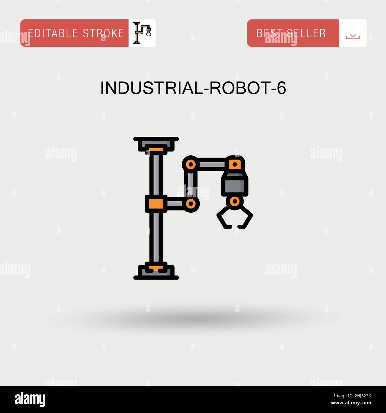 Industrial-robot-6 Simple vector icon. Stock Vector