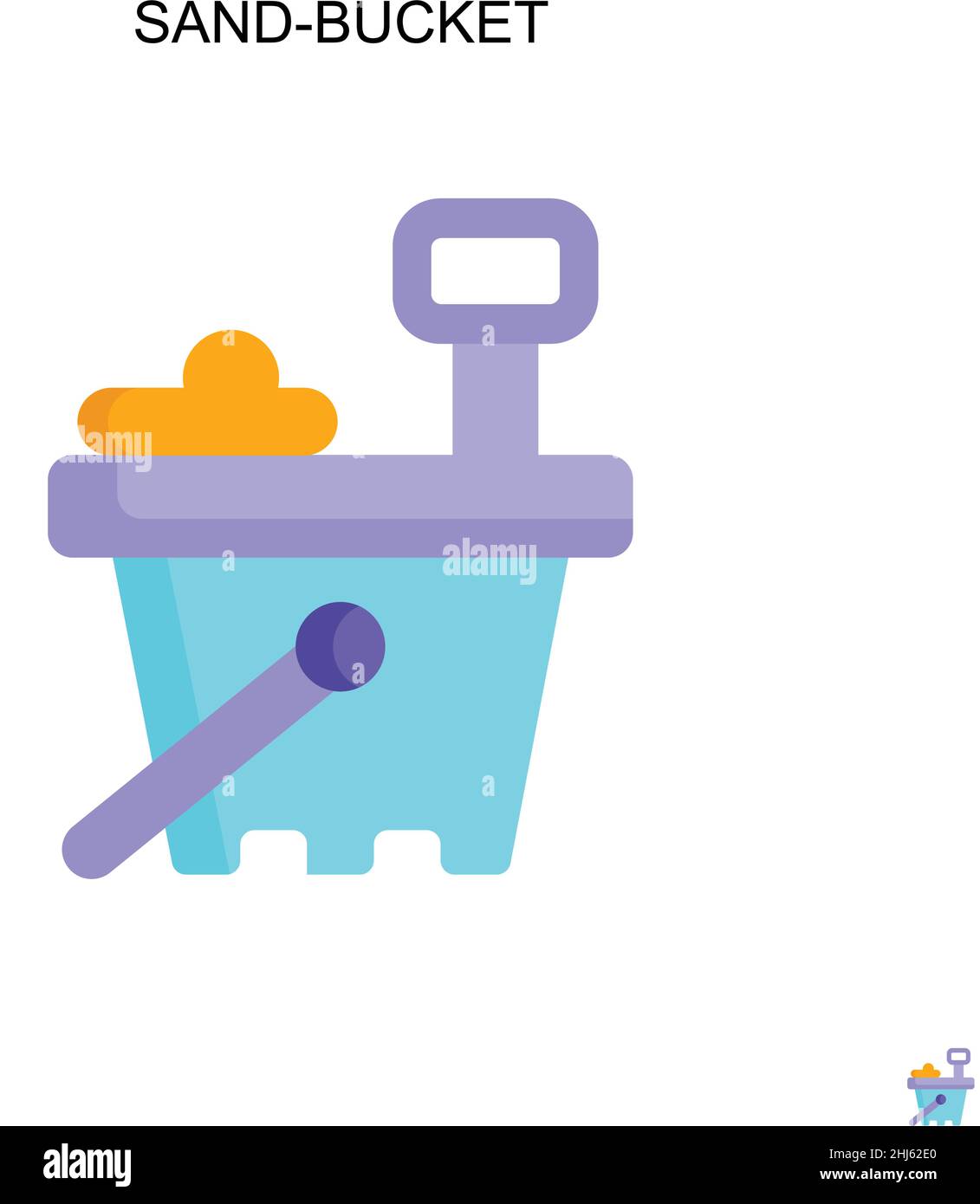 Sandbucket Simple vector icon. Illustration symbol design template for