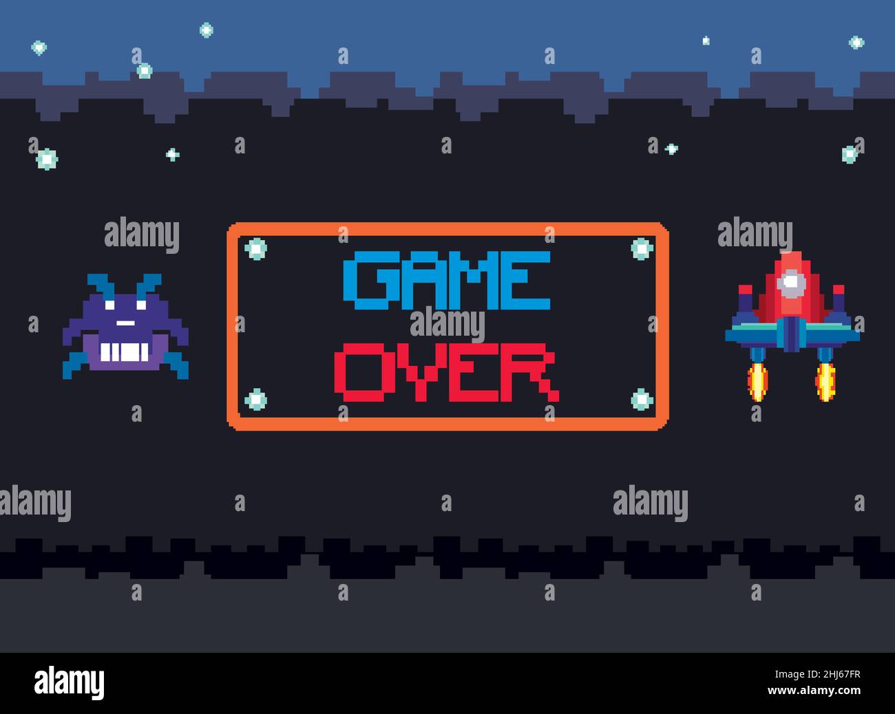 Space game user interface template illustration Stock Vector Image ...