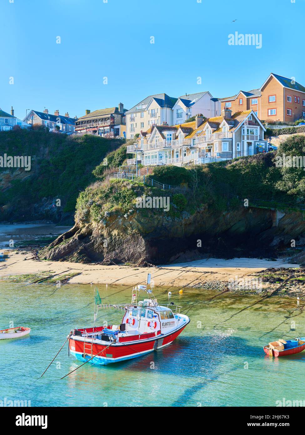 Harbour at Newquay, Cornwall, England Stock Photo