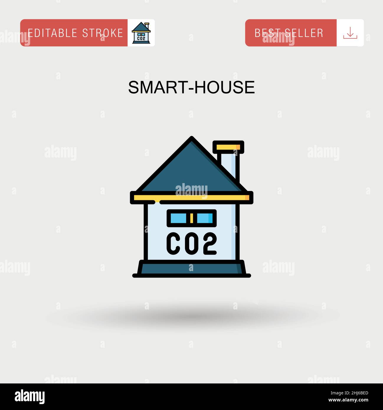 Smart-house Simple vector icon. Stock Vector