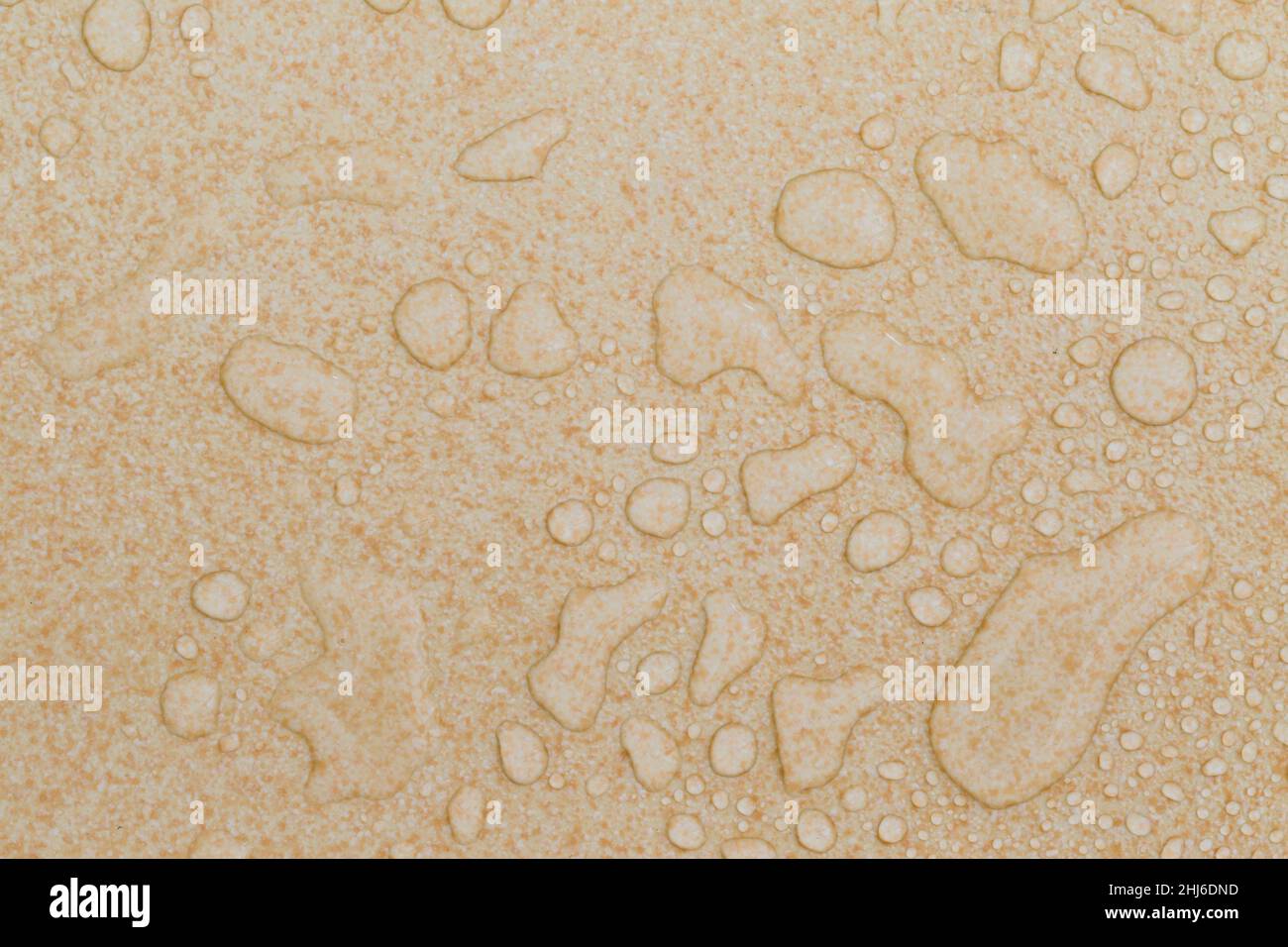 Water drops on ceramic tile background Stock Photo