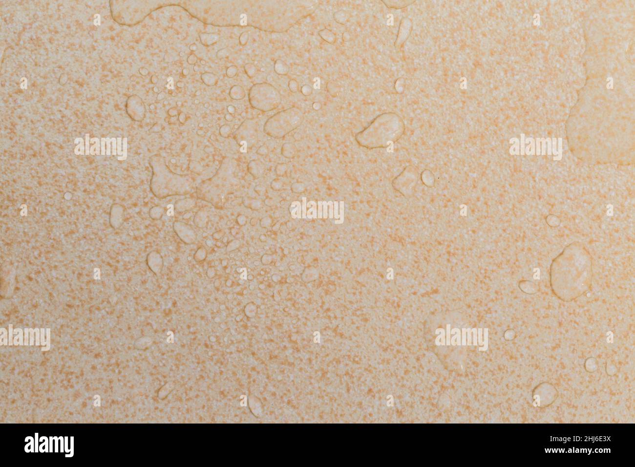 Water drops on ceramic tile background Stock Photo