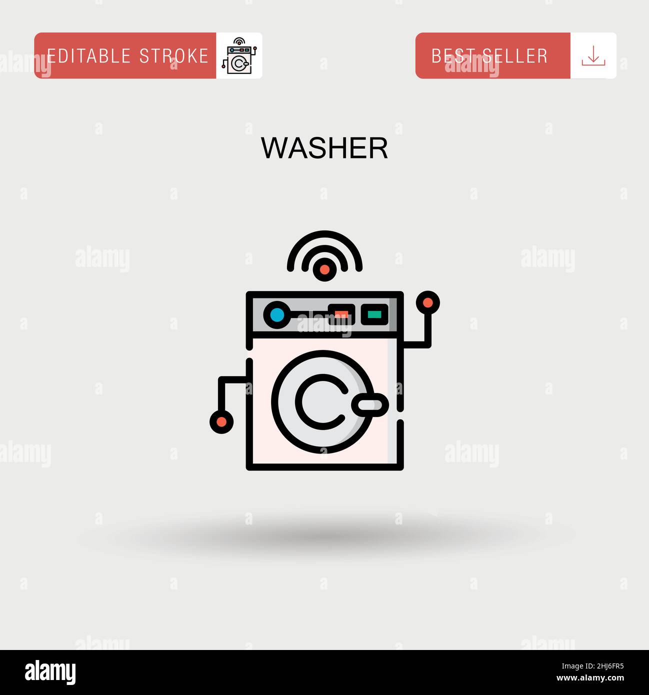 Washer Simple vector icon Stock Vector Image & Art - Alamy