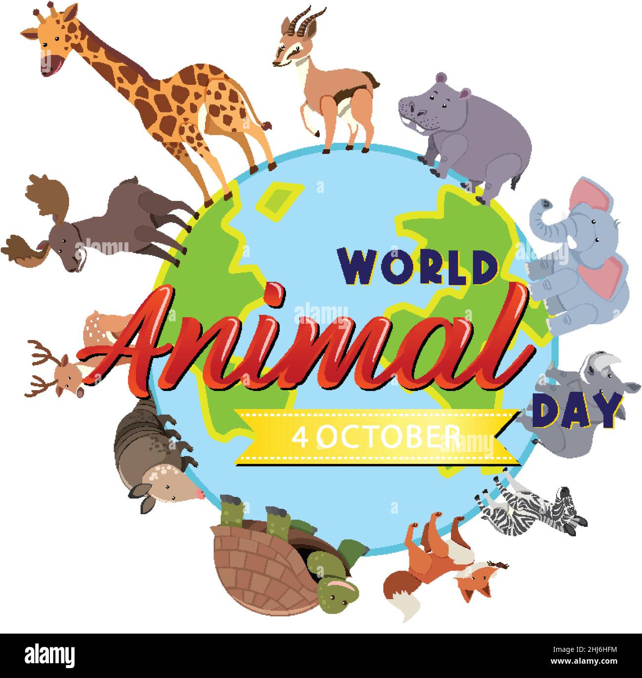 World Animal Day logo with african animals illustration Stock Vector Image  & Art - Alamy