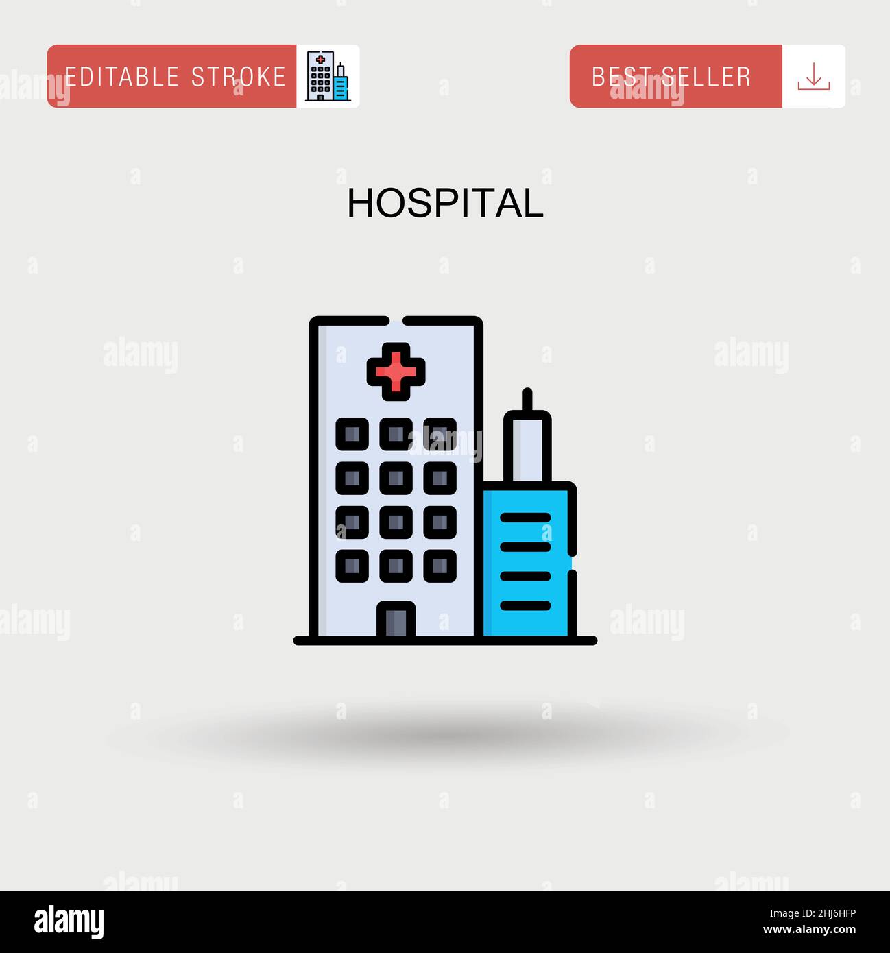 Hospital Simple vector icon Stock Vector Image & Art - Alamy