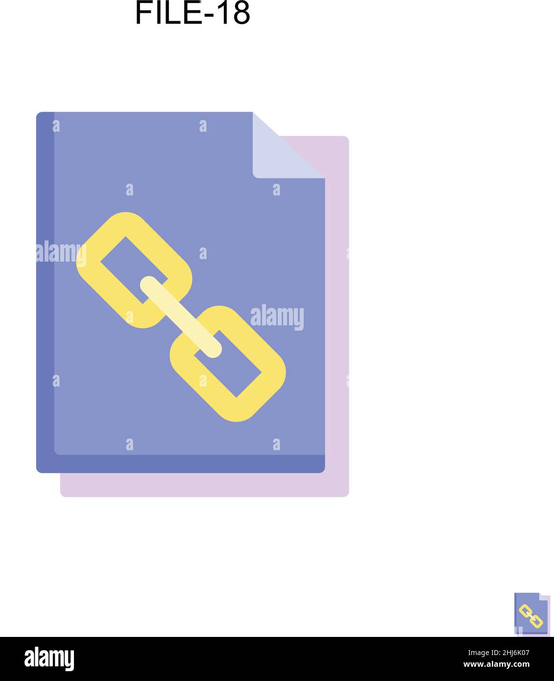 File-18 Simple vector icon. Illustration symbol design template for web mobile UI element. Stock Vector
