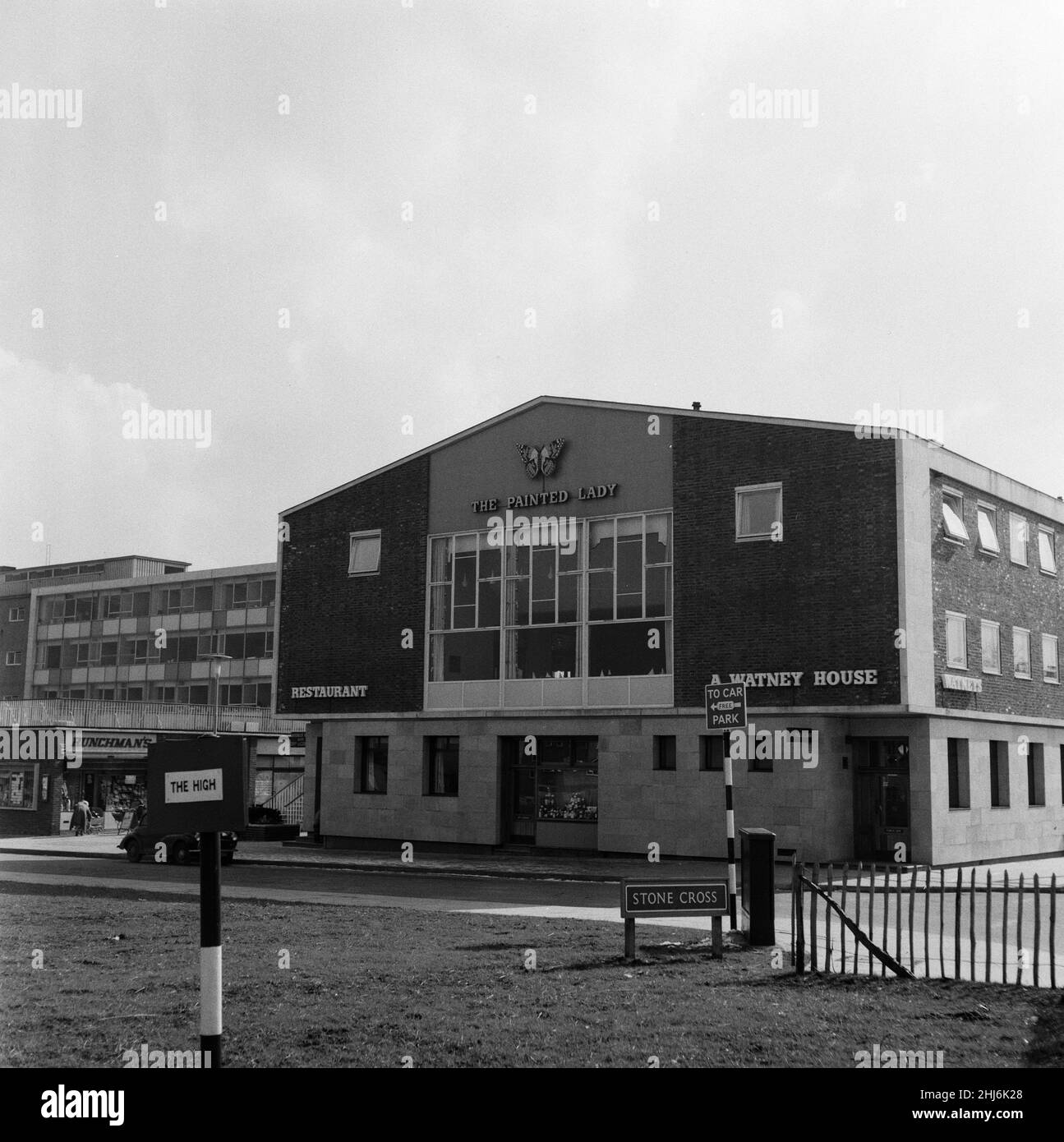 No more than 27 miles from London in the midst of countryside is the new Harlow town with its houses, flats and industries. The centre is called 'The High' around which the new town revolves. 11th March 1958. Stock Photo