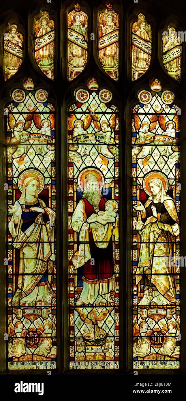 Stained glass window c 1879 Heaton, Butler & Bayne, Oakley church