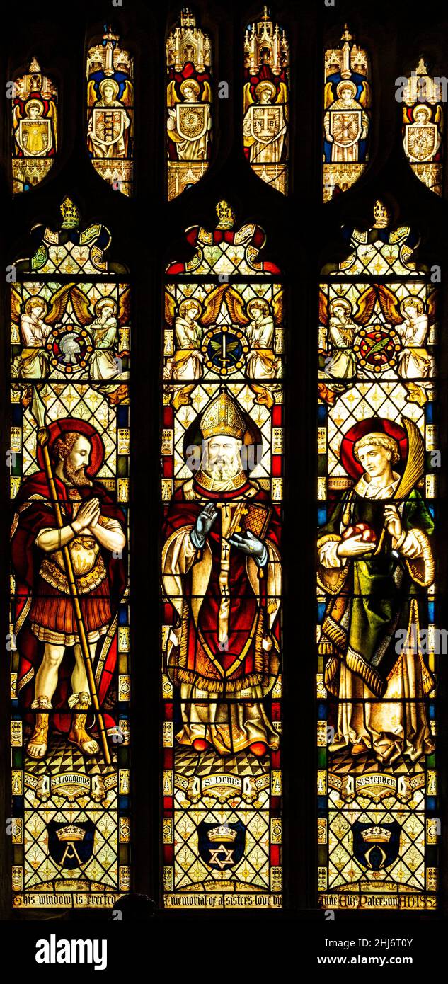 Stained glass window c 1882 Heaton, Butler & Bayne, Oakley church