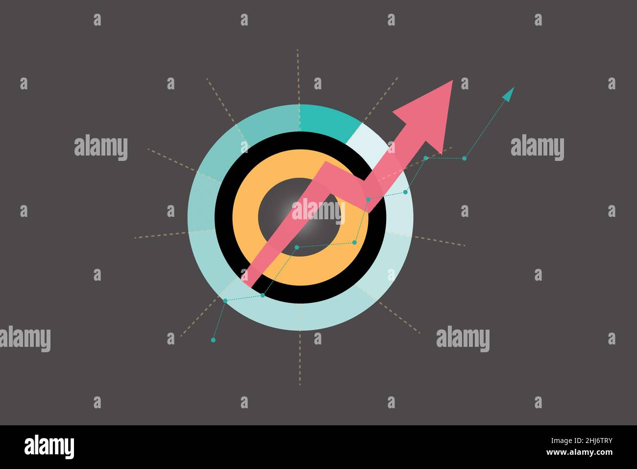 Circle chart for presentations, advertising, layouts, annual reports.  Stock Photo