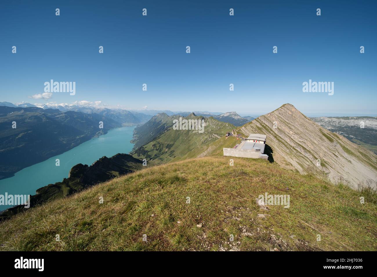 landscape in central switzerland, view from (Brienzer Rothorn 2,350m ...