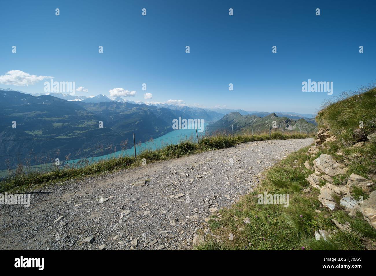 landscape in central switzerland, view from (Brienzer Rothorn 2,350m ...