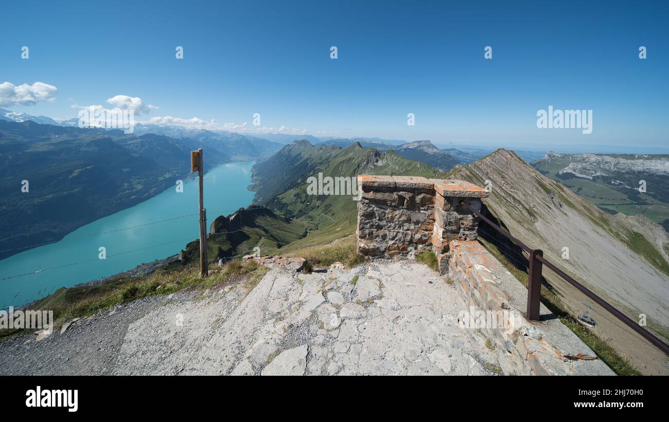 landscape in central switzerland, view from (Brienzer Rothorn 2,350m ...