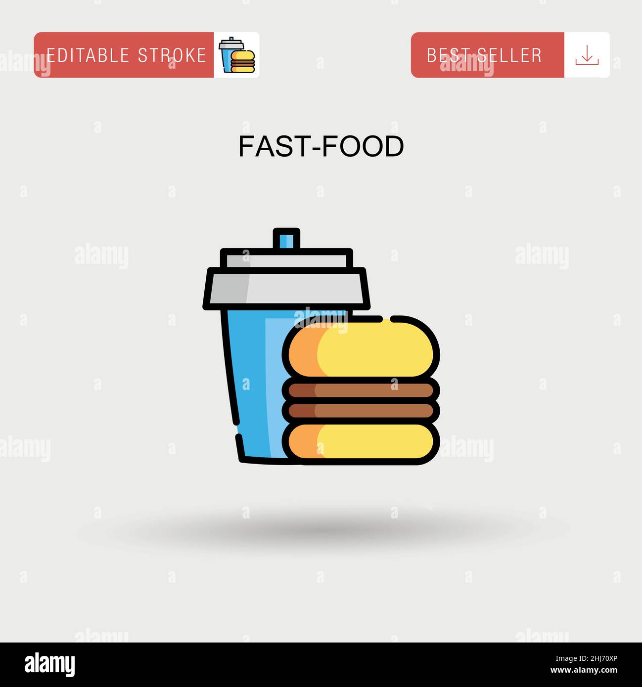 Fast food meal drink Stock Vector Images - Alamy