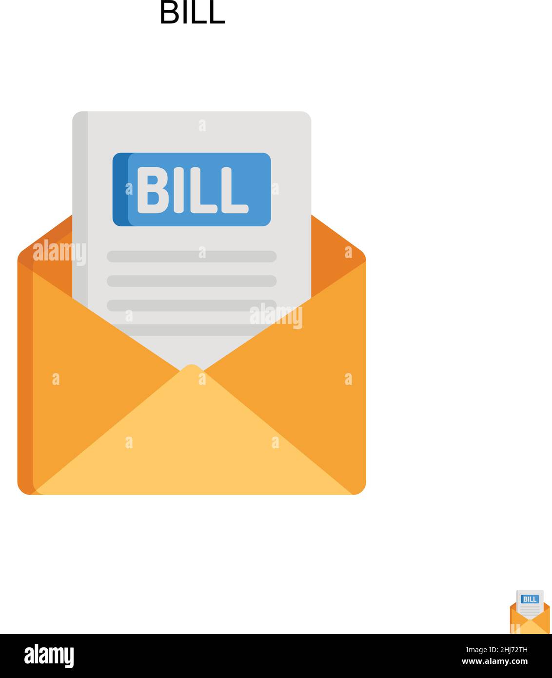 Bill Simple vector icon. Illustration symbol design template for web ...