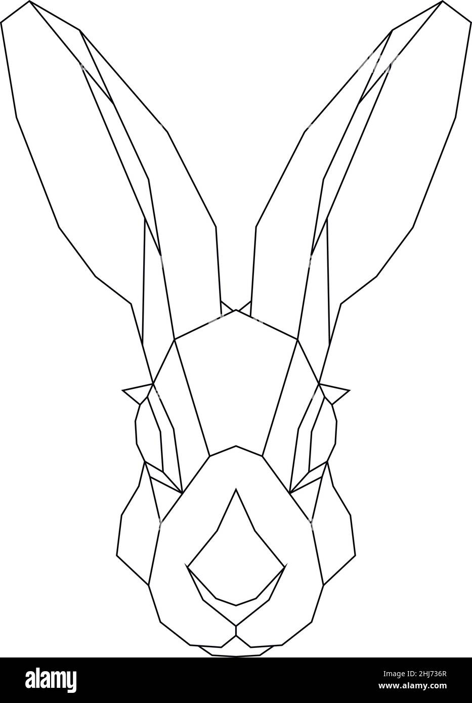 Rabbit origami outline Stock Vector Images - Alamy