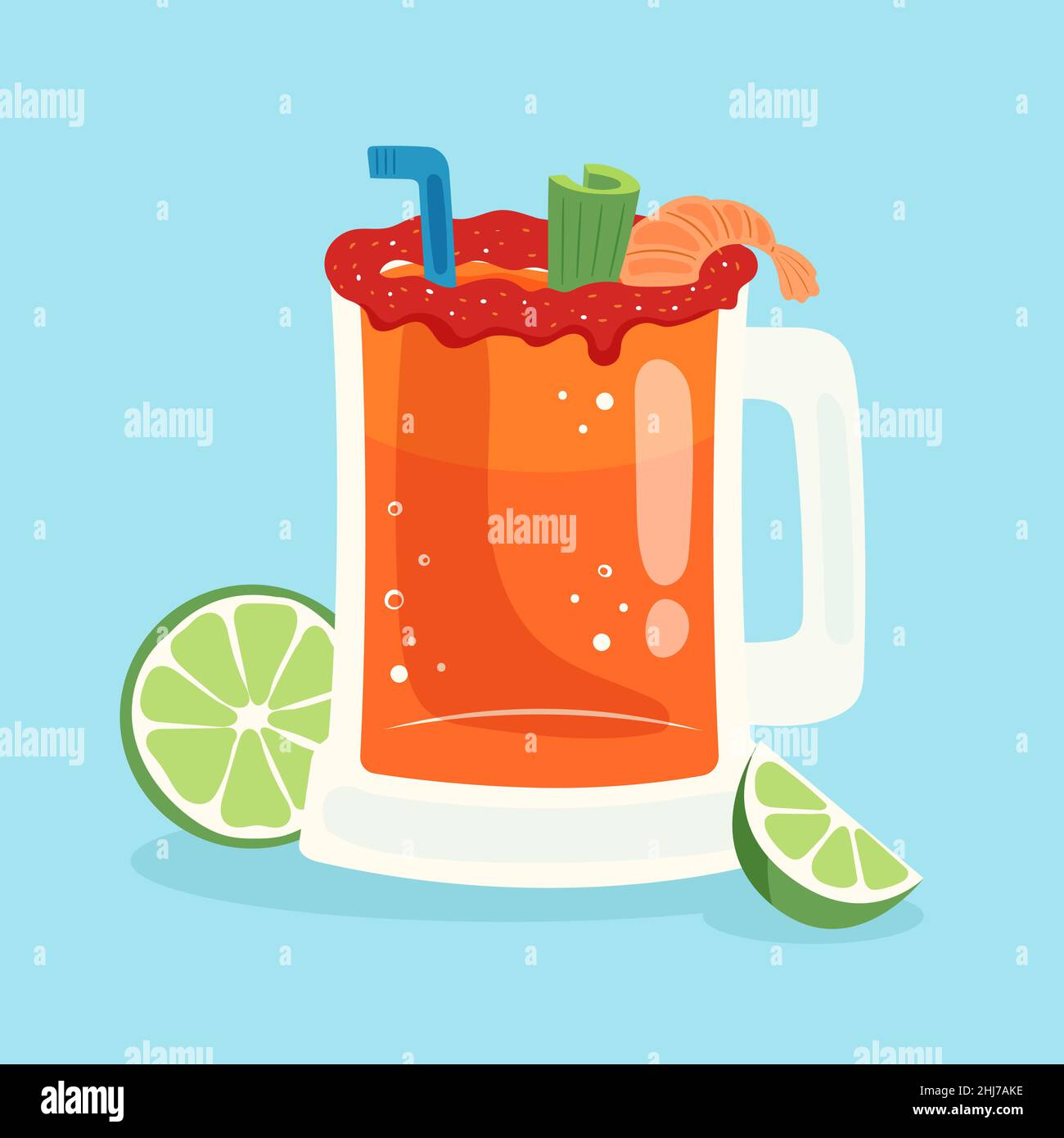 Micadas Drawing Michelada illustration in hand drawn style Vector illustration Stock ...
