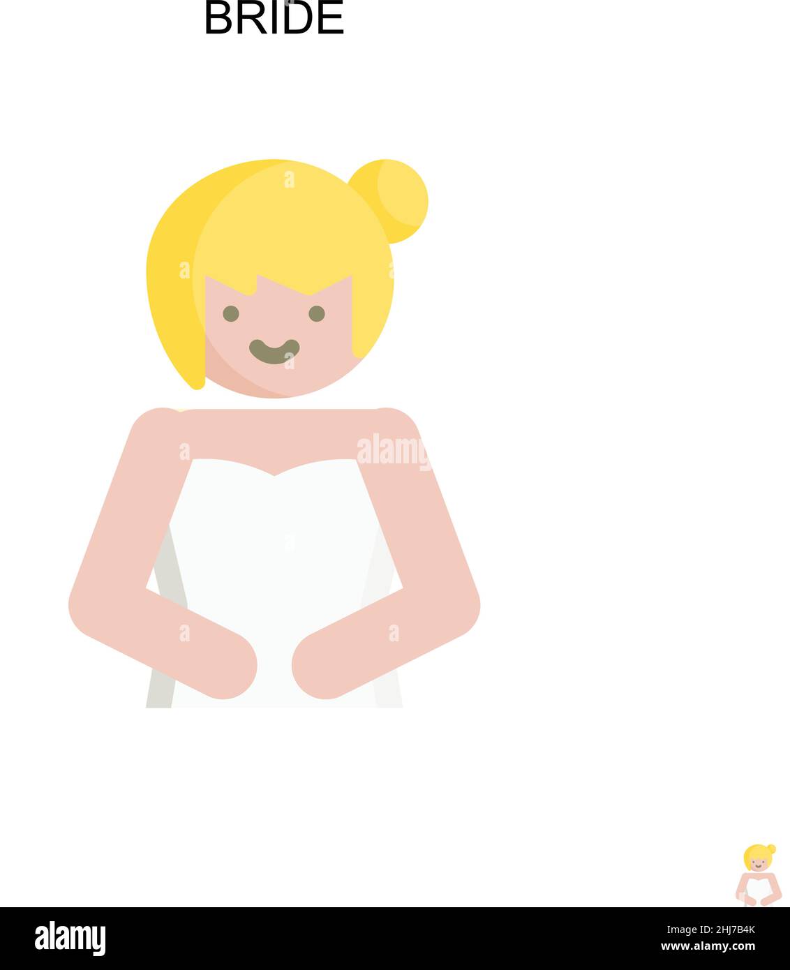 Bride Simple vector icon. Illustration symbol design template for web ...