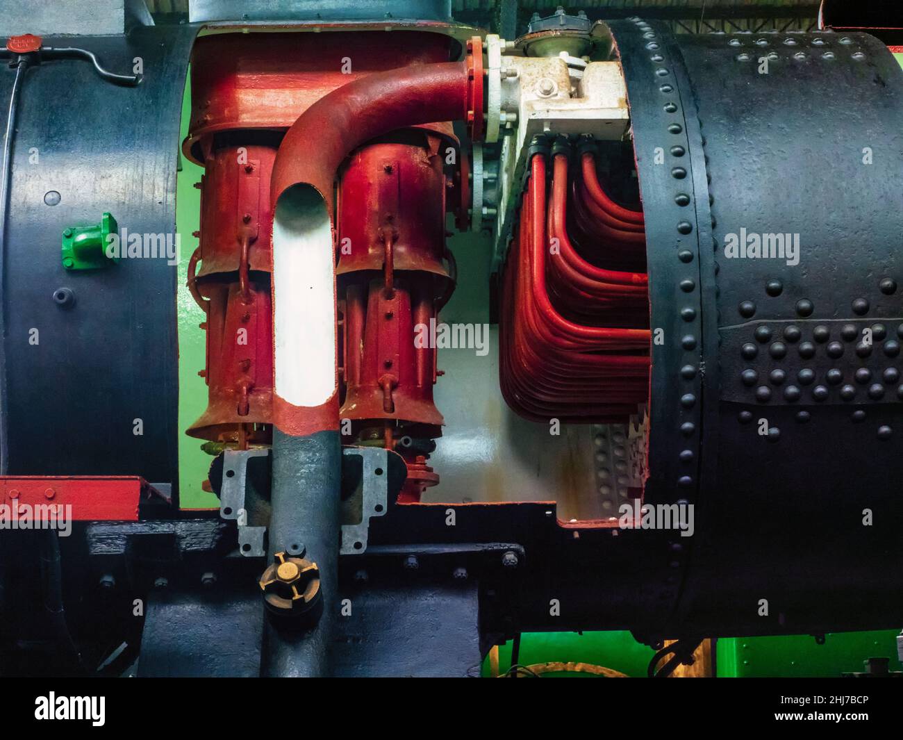 Parts of an antique steam Stock Photo Alamy