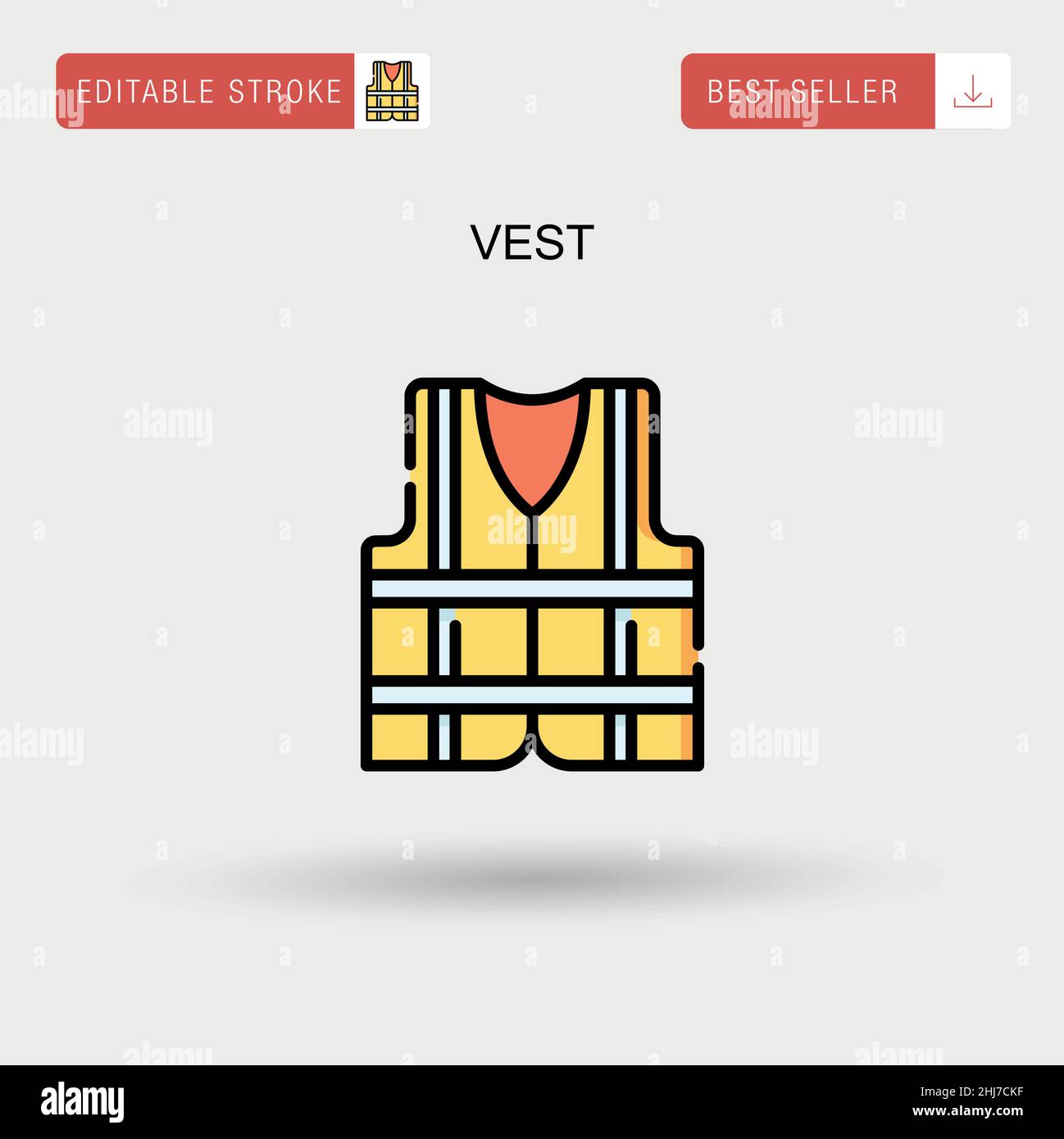 Reflective yellow vest Stock Vector Images - Alamy