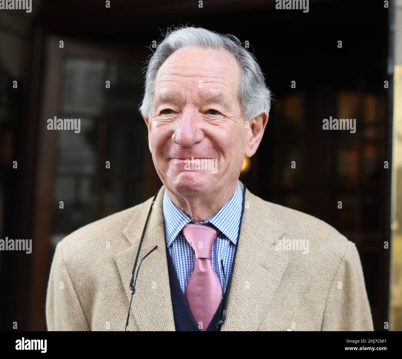 Newsreader Michael Buerk arriving for the recording of 'TV Moments News  Photo - Getty Images
