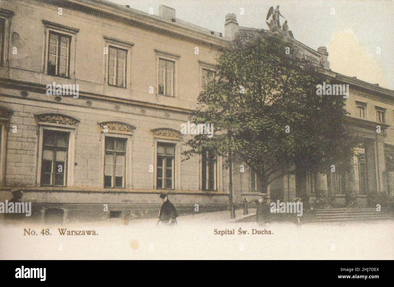 Szpital św. Ducha w Warszawie ul. Elektoralna 1908. Stock Photo