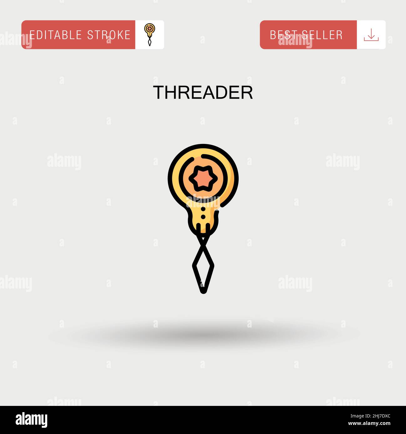 Needle threader line icon dressmaker and sew Vector Image