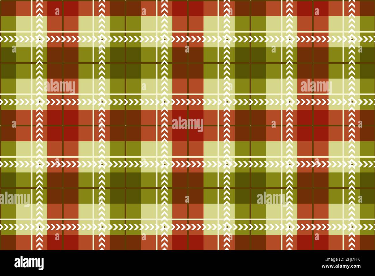 Flat christmas plaid pattern design Vector illustration. Stock Vector