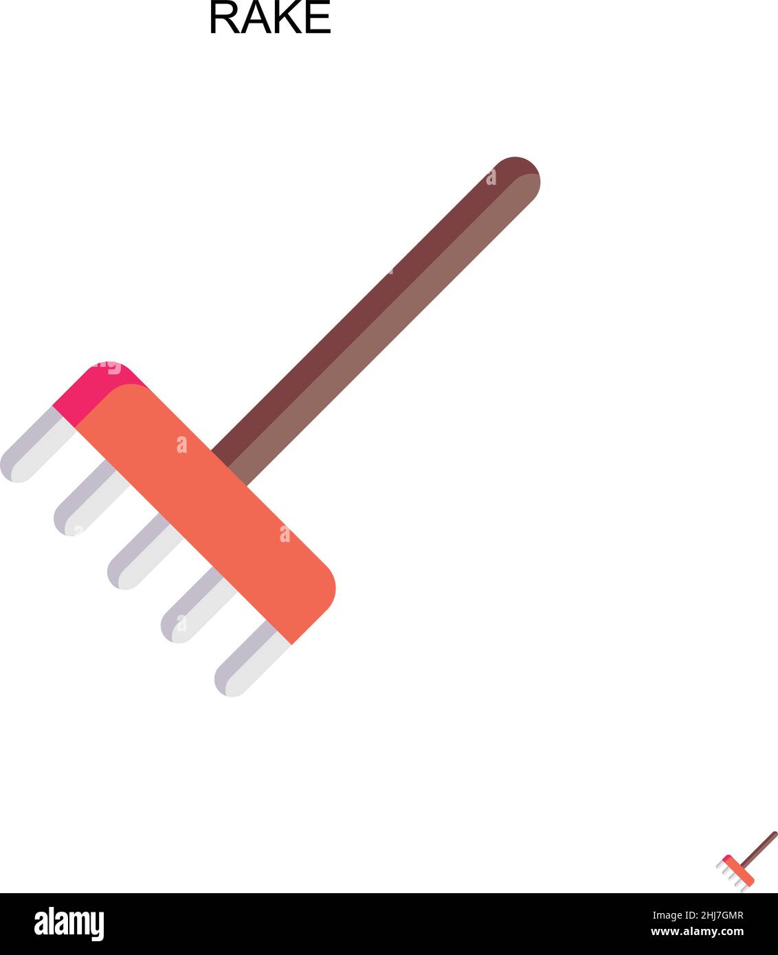 Rake Simple vector icon. Illustration symbol design template for web ...