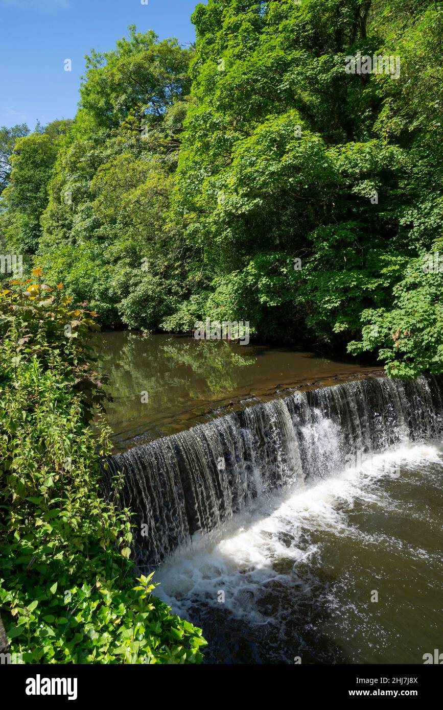 The river Goyt near the Roman Lakes at Marple, Stockport, Greater Manchester, England. Stock Photo