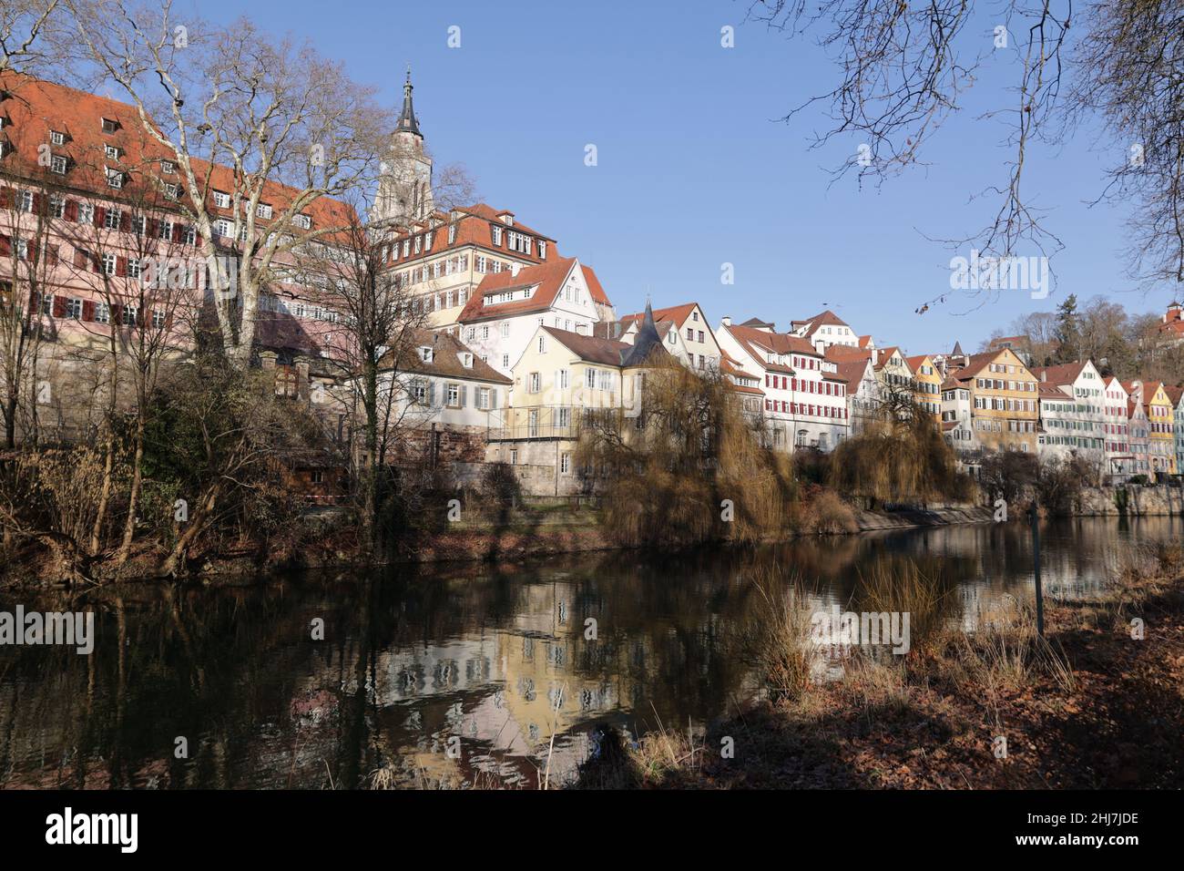 Blick in die Altstadt von Tübingen am Neckar Stock Photo