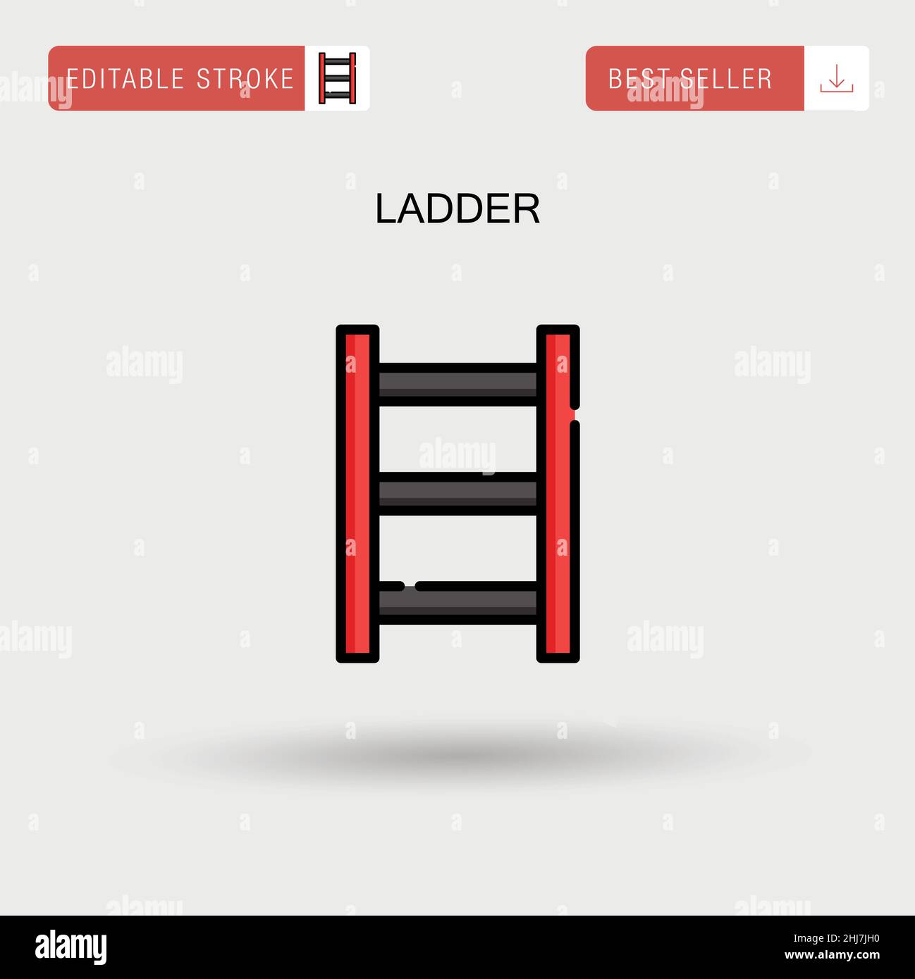 Construction worker climbing up ladder Stock Vector Images - Alamy