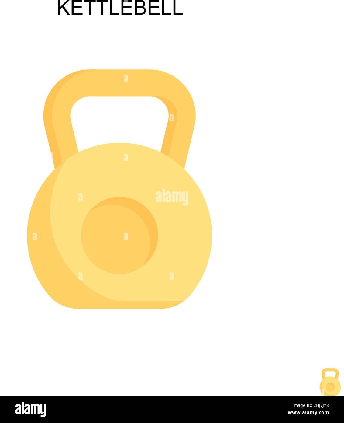 Kettlebell Simple vector icon. Illustration symbol design template for ...