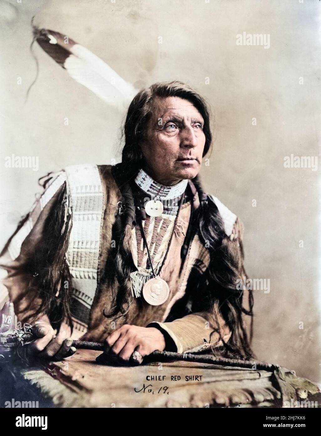 Red Shirt - Ogilasa. Antique and vintage photo - Native american / Dakota Indian / American Indian. C 1904. Stock Photo