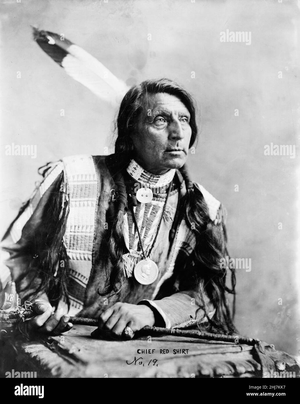 Red Shirt - Ogilasa. Antique and vintage photo - Native american / Dakota Indian / American Indian. C 1904. Stock Photo