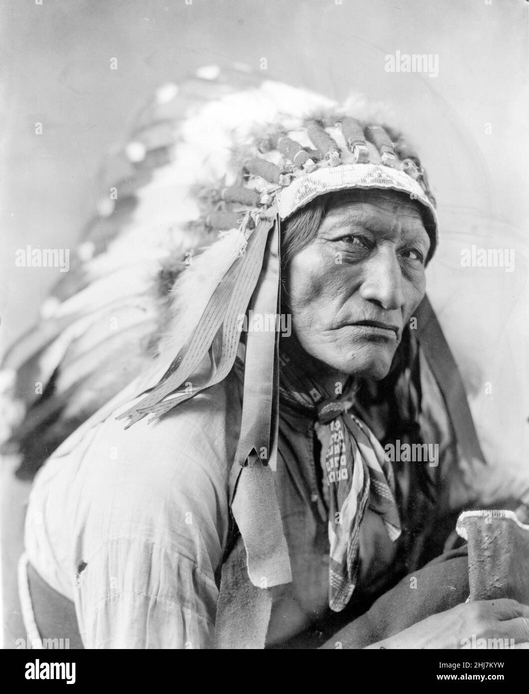 High Bear portrait - Antique and vintage photo - Native american / Indian / American Indian. Heyn & Matzen, photographer c 1900. Stock Photo