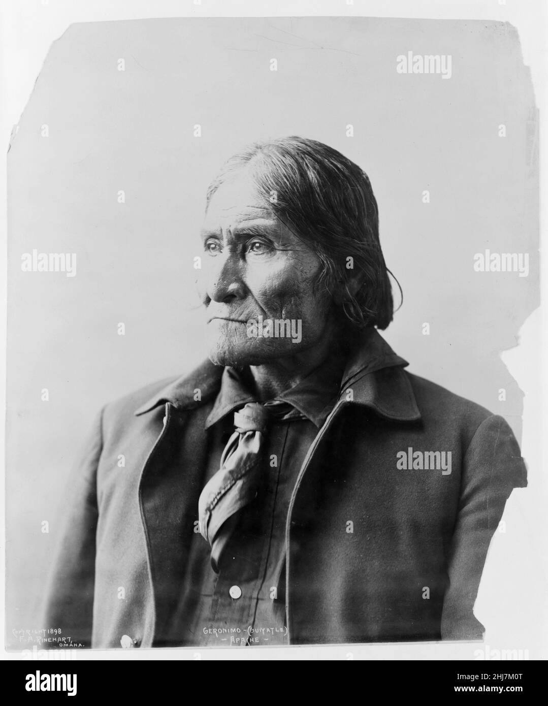 Geronimo (Guiyatle) - Apache - Antique and vintage photo - Native american / Indian / American Indian. 1898. Stock Photo