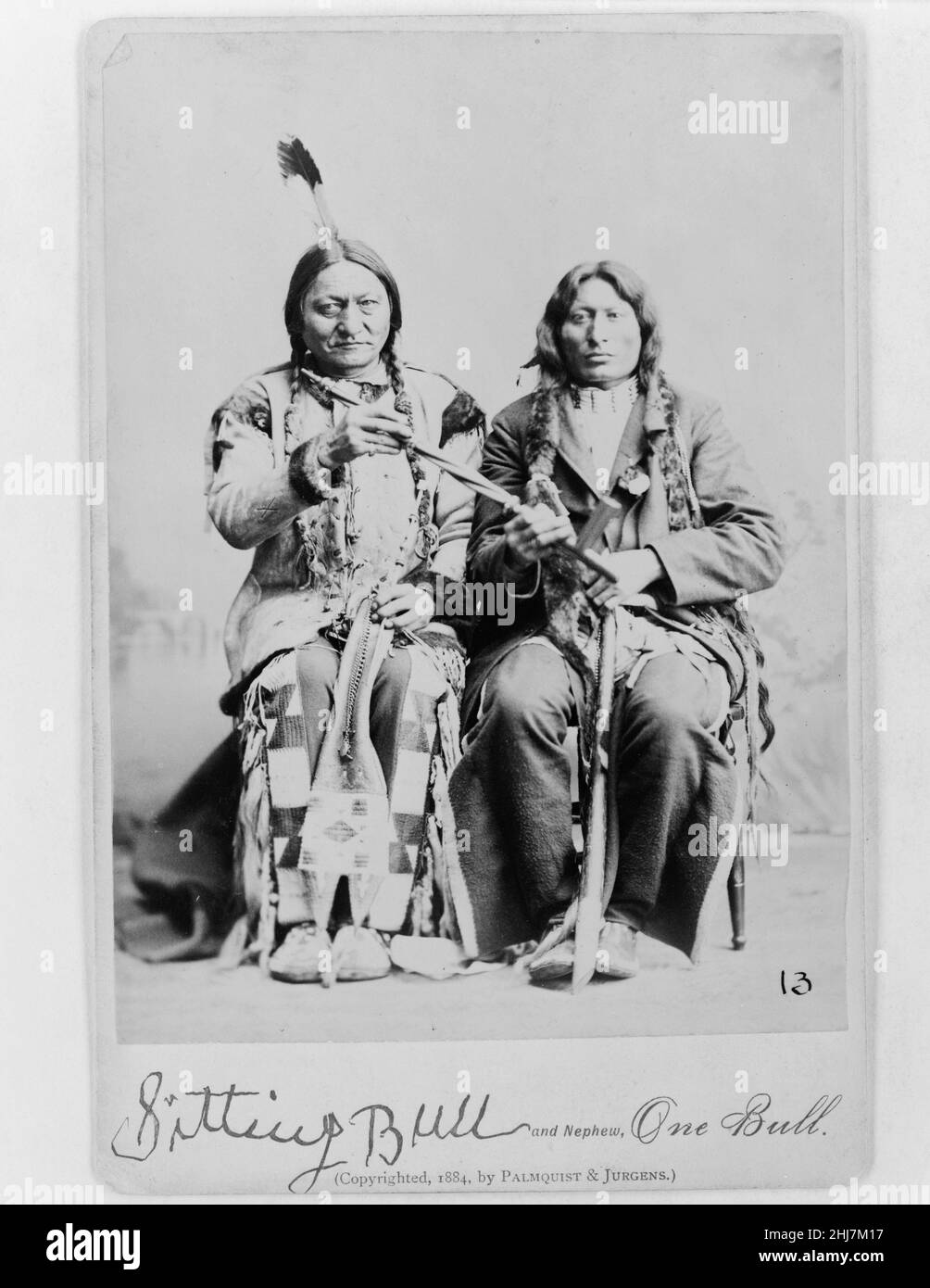 1938 CHIEF ONE BALL & WHITE BULL Native American Photo Sitting Bull Nephew 