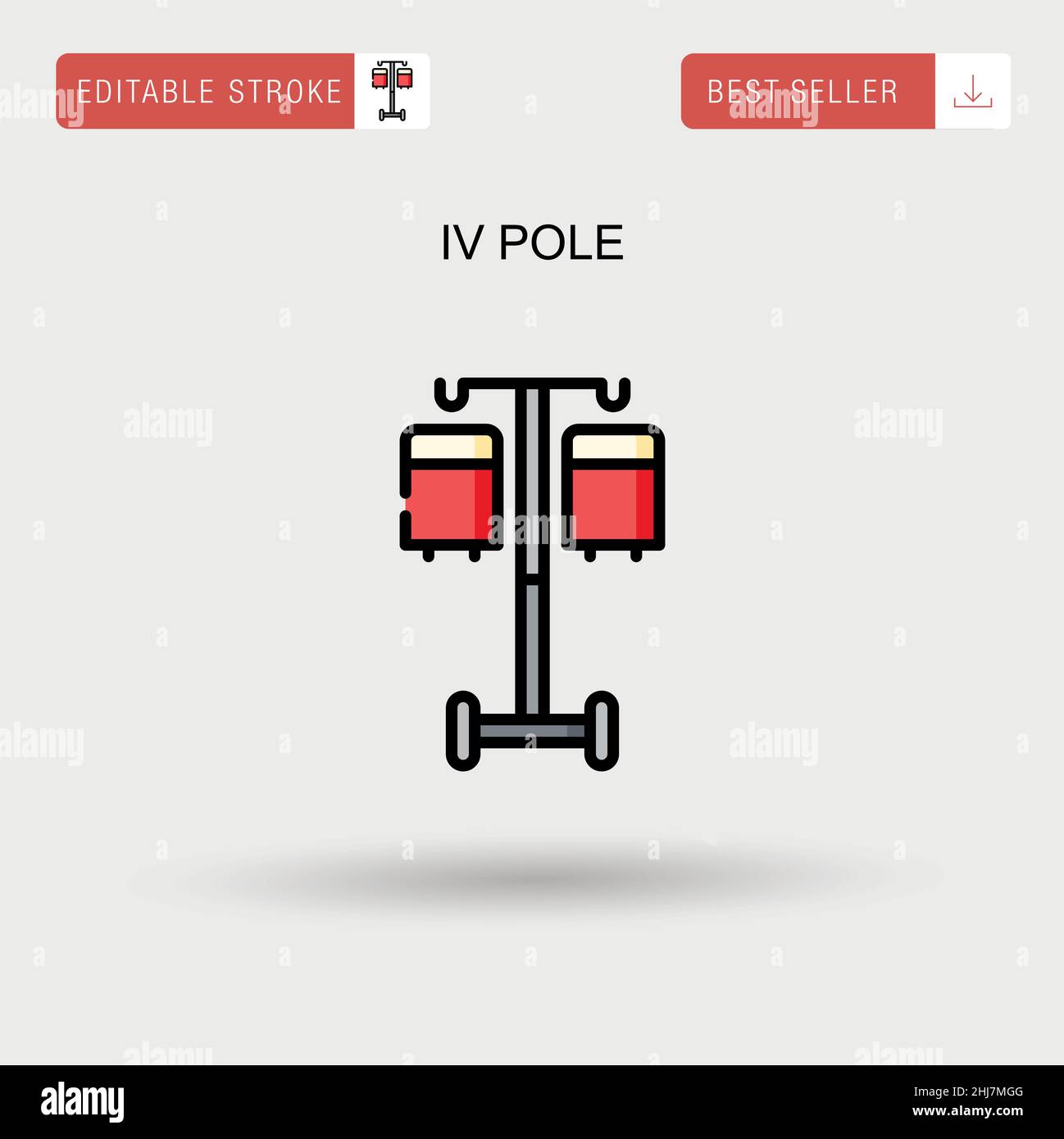 Iv pole Simple vector icon. Stock Vector